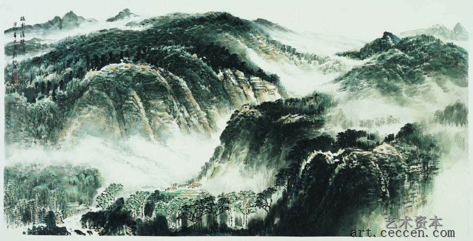 故园春晓 136x68cm 中国画 2011年